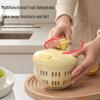 Household Dehydrator for Fruits & Vegetables: Manual Spin-Dry & Water-Draining Basket for Salads