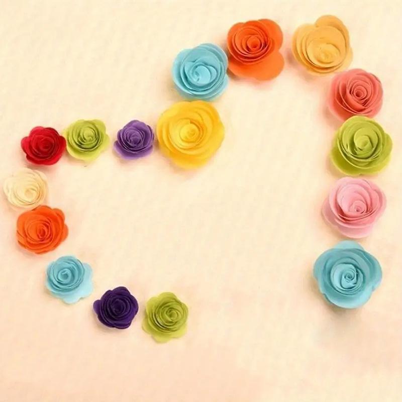 20/40PCS Rose Quilling Paper Strips Colorful Handmade Origami for DIY Art Craft Paper Flowers Decorating Gifts Color Origami ZYF
