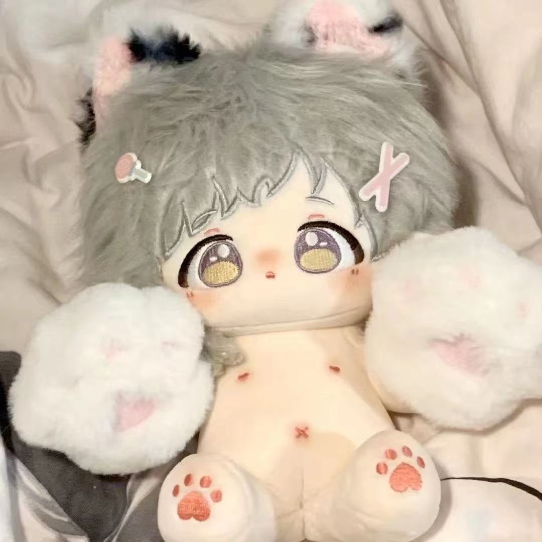 20cm Anime Leuke Bungo Stray Dogs Nakajima Atsushi Cosplay Pluche Pop Lichaam Aankleden Gevulde Speelgoed Leuke Poppen Figuren Kerstcadeau no Skeleton