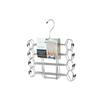 2 Pack Heavy Duty Metal Folding Tank Top Bra Hanger 4 Tier Space Saving Closet Organizer Accessories Multiuse Garments Belts