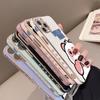 Cute Cartoon Panda Plating Phone Case for iPhone 11 13 15 Samsung Galaxy A52 Xiaomi Redmi 12C Note 10 Pro Oneplus Soft Smartphone Cover Cases