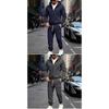 Mens Heavyweight Fleece Loose Hooded Sweatshirt And Pants Casual Sport Two Piece Set