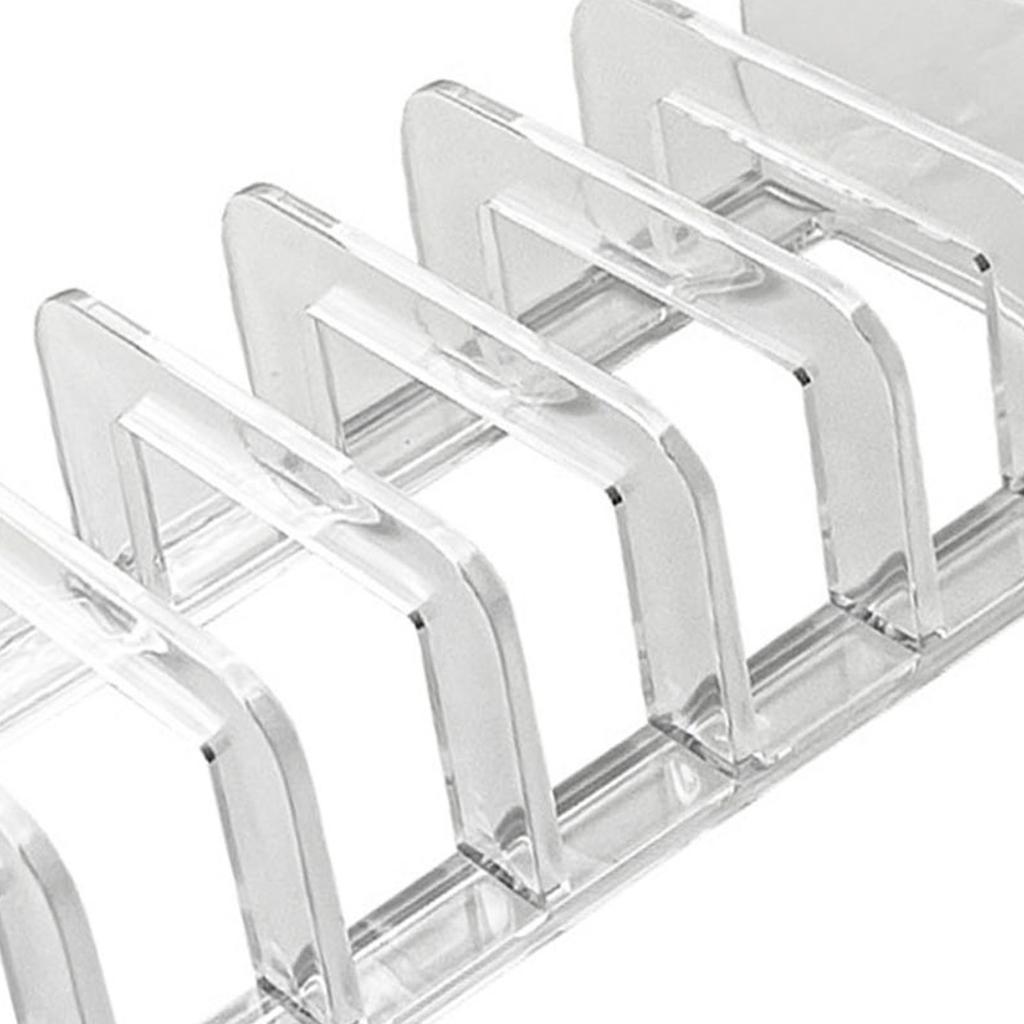 Eyeshadow Palette Organizer 7 Section Divided Clear Acrylic Makeup Palette Organizer for Bathroom