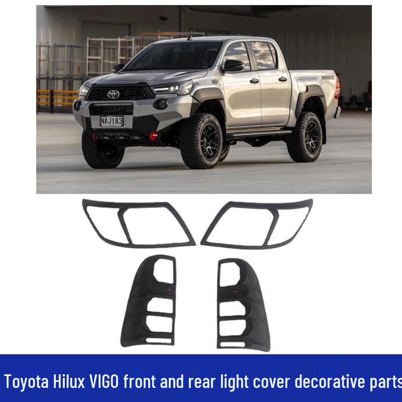 

Накладки на передние и задние фары, дверные ручки и зеркала HILUX Vigo для внедорожного стиля VIGO чёрный