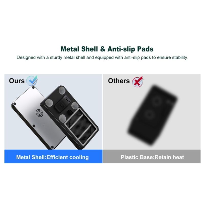 Cooling Fan for Game Machine Cooling Stand with LED Indicator,2 Controller Charging Stand Dock