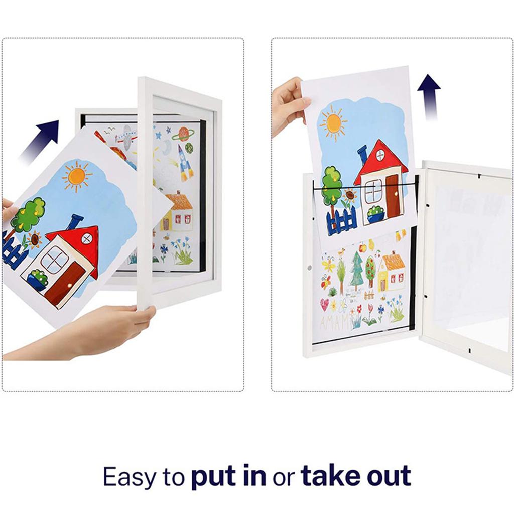 Children Art Frames Magnetic Front Open Changeable Kids Frametory for Poster Photo Drawing Paintings Pictures Display