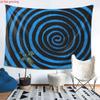 Large Blue Black Spiral Pattern Tapestry Wall Hanging Decoration Boho Abstract Mural Art for Living Room Bedroom Home Decor