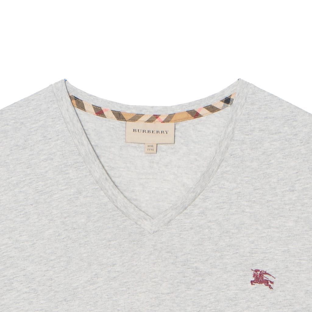 Burberry T Shirts Men's Gray V Neck Moderate 80038341
