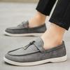 Fashion Men's Suede Loafers Casual Boat Shoes Lightweight and Comfortable Fit Driving and Walking Shoe Business Dress Shoes Flat Shoes