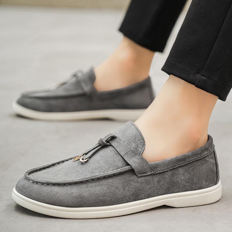 Men's Suede Loafers Casual Boat Shoes Lightweight and Comfortable Fit Driving and Walking Shoe Business Dress Shoes Flat Shoes