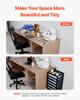 Scrapbook Rolling Storage Cart 6-Tier Large Capacity with Organizer Top Black