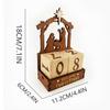Wooden Nativity Advent Calendar Countdown Blocks Days Until Christmas Winter Holiday Decorations for Home Tabletop Office