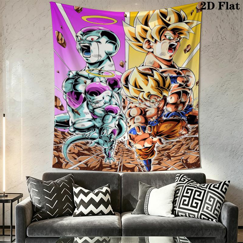 Dragon Ball Wall Tapestry Aesthetic Wall Hanging Printed Fabric Blanket Decorative Tapestries for Bedroom Living Room Home Decor
