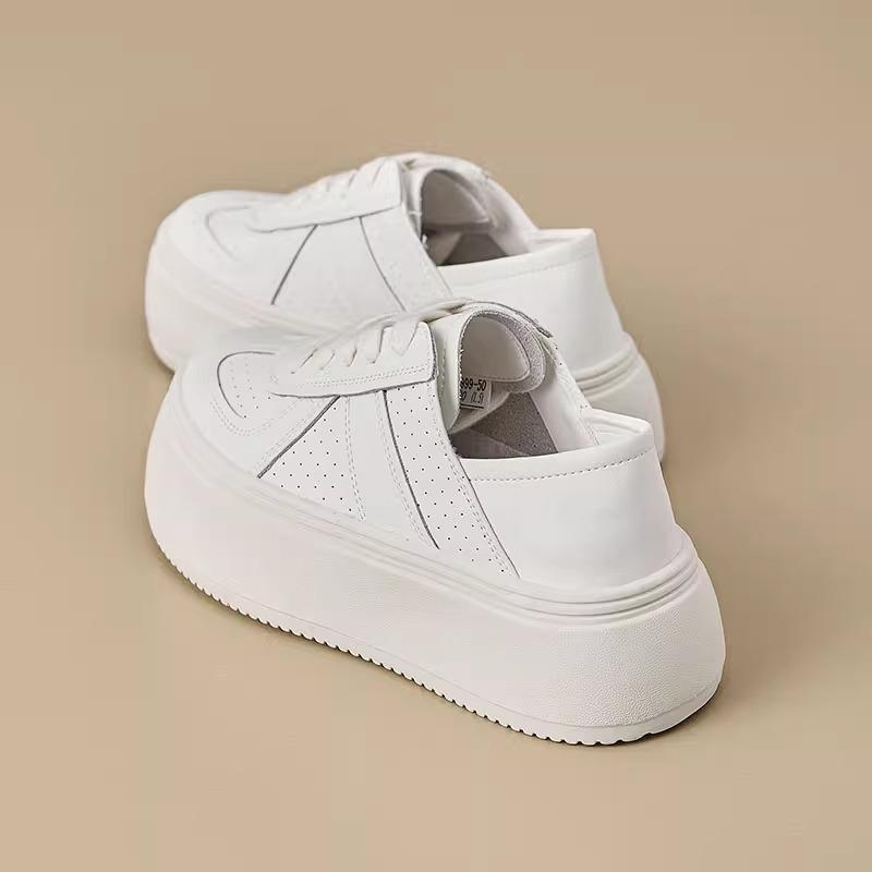 With skirt little white shoes women's spring and summer lightweight thick baseplate shoes 2025 new versatile soft sole yellow sports and leisure shoes