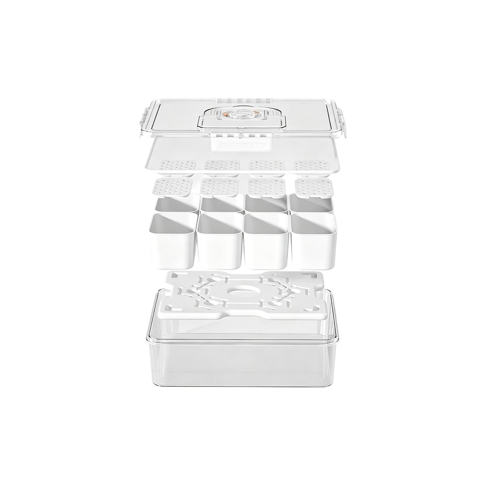 

Portable Food Storage Container with Dividers and Ice Pack Compartment Leakproof Design for Outdoor Camping Picnic and Fresh Vegetable Storage One Size
