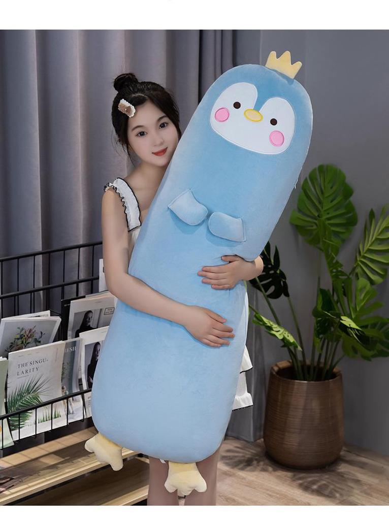 Yellow Chicken Hugging Pillow - Male & Female Plush Long Cushion Doll