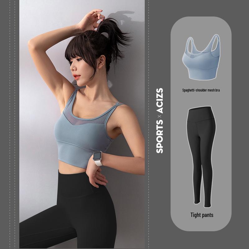 Conjunto Esportivo e de Yoga com Sutiã Esportivo Emagrecedor Costas Nuas Feminino 2025