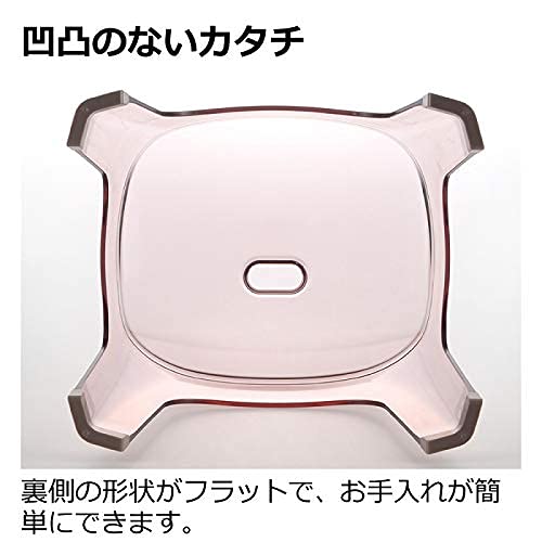 Richell Lucre Bath Chair, 30H, Brown, Made In Japan, Non-Slip, Stylish, Clear Plastic, 130041