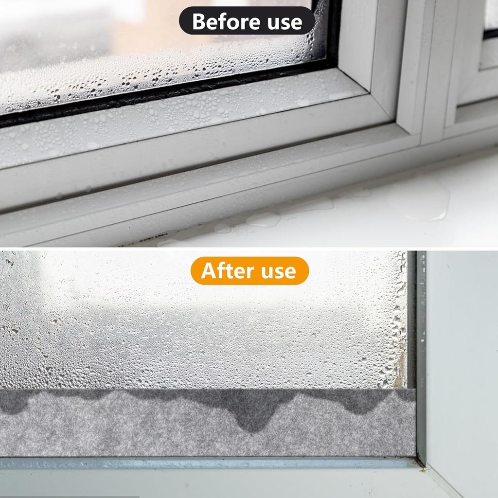 Samolepicí okenní proužek pohlcující vodu Udržujte suché Zesílený filc pro prevenci kondenzace Ochrana zimního parapetu a zdi
