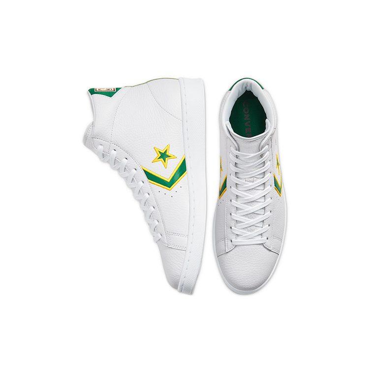 Converse Mid in Pelle Pro 'Boston Celtics' 167061C