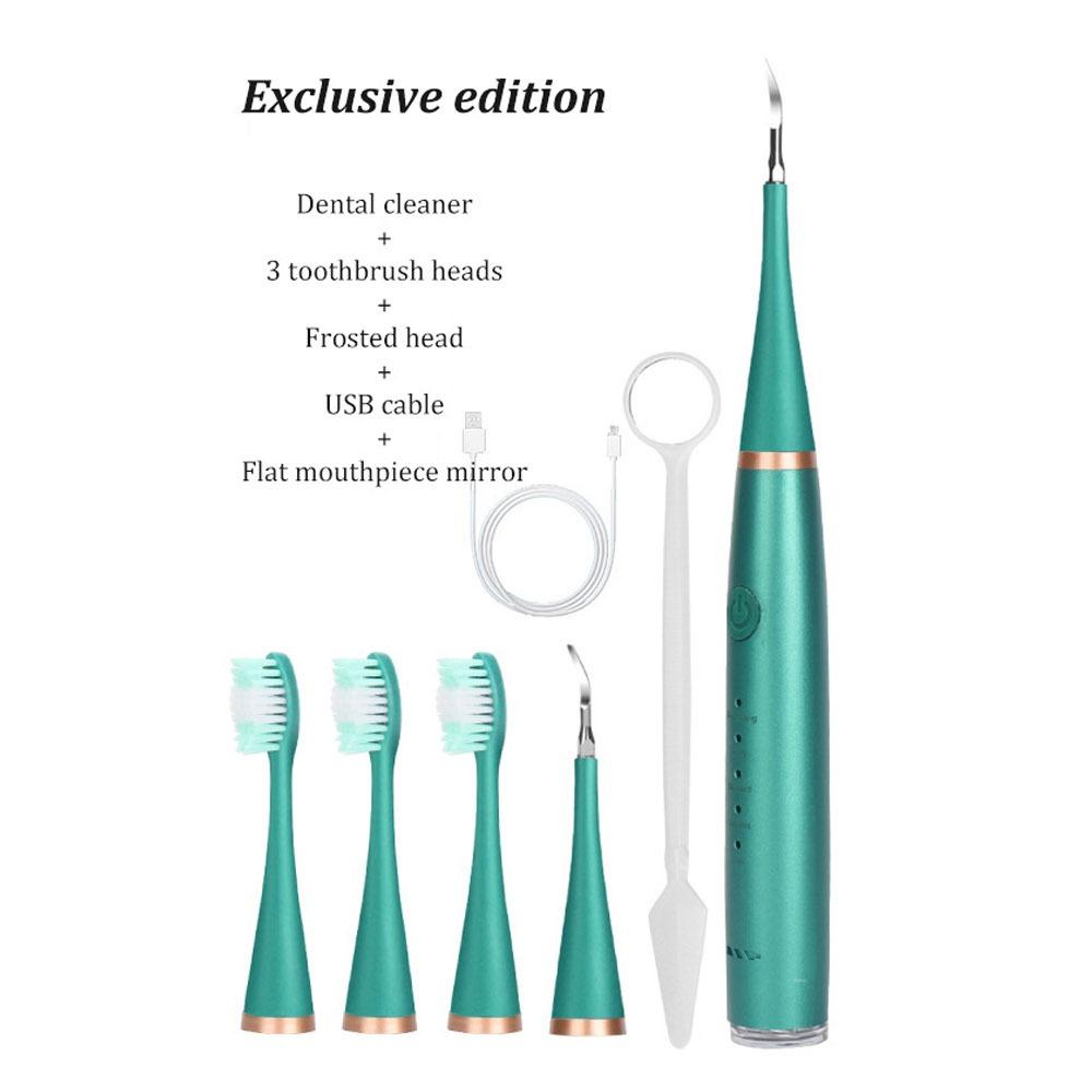 USB Charging Electric Teeth Cleaner Waterproof Dental Calculus Remover  Plaque Removal