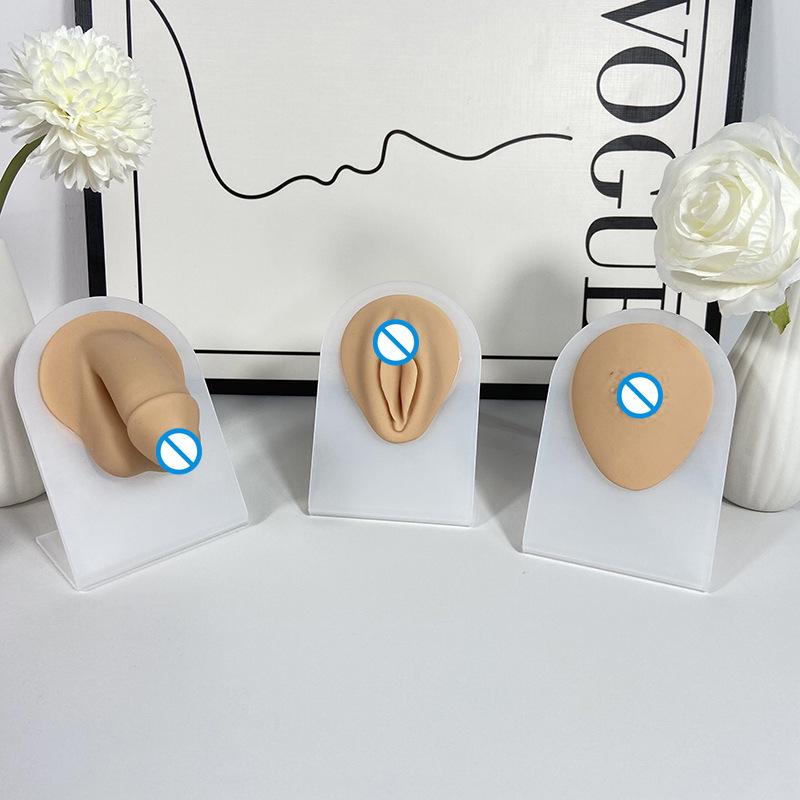 Silicone Ear Model for Piercing Jewelry Display