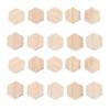 25Pcs Hex Wood Chips 38mm Blank Unfinished Wooden Cutouts Slices for DIY Decorations Crafts