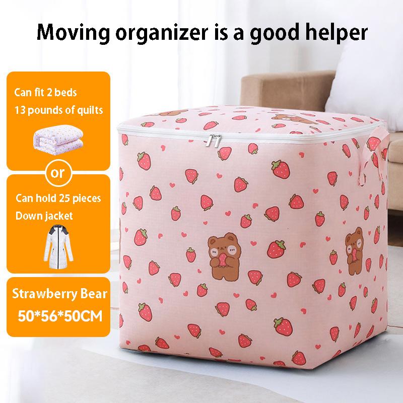 Clothing Storage Bag Large Capacity Portable Clothings Sheet Storages Bags Bedroom Foldable Dust-proof Sheet Zipper Bags