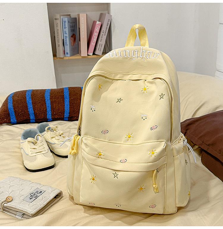 Schoolbag Summer New Ins Small Fresh Polka Dot Sweet Girl Travel Mini Backpack High Value Literary and Artistic Fan Girls Backpack