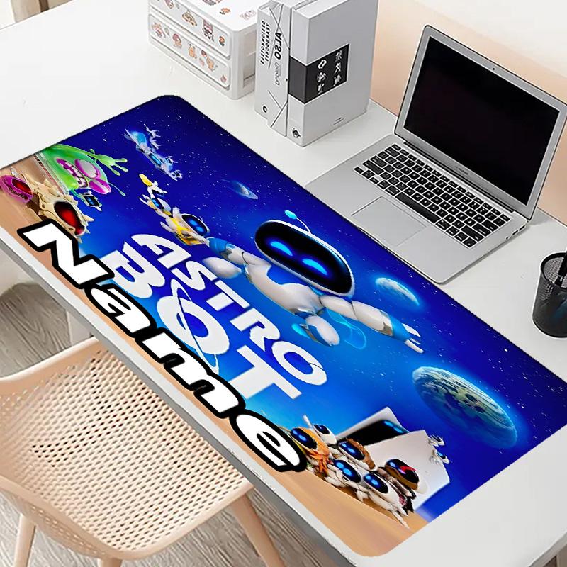 Custom Name Personalized Cosmic Bot Crew Pattern Mousepad, Laptop PC Desk Mat, Decorative Desk Mat for Home Keyboard Pad Gift
