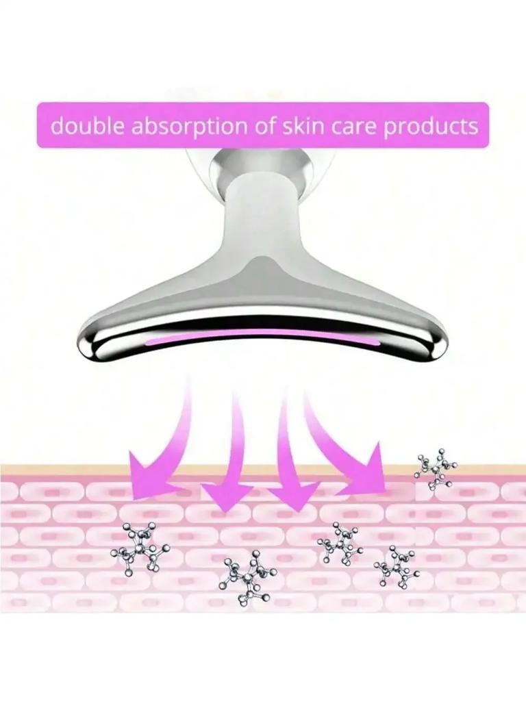 Multi-Function Skin Care Tool: Microcurrent Face Massager for Lifting LED Light Therapy for Acne & Wrinkles Vibration Mode