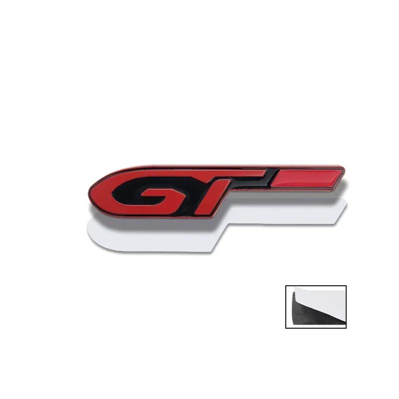 3D Metal Car GTLINE Badge Rear Trunk Fender Emblem Sticker For Peugeot GT 206 208 308 307 207 208 3008 407 508 2008 RCZ GT LINE