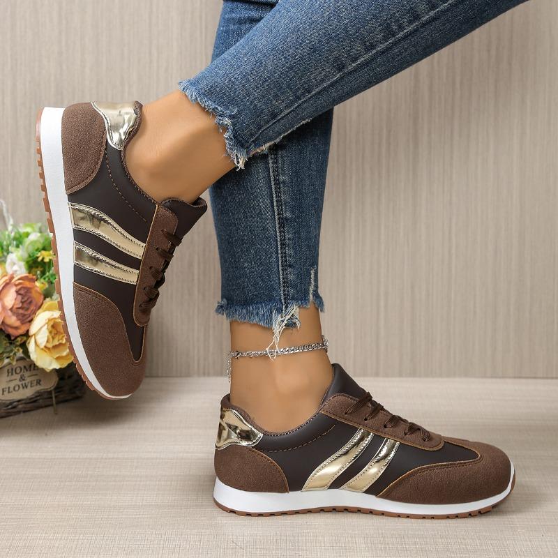 Dames Herfst Platte Casual Sportschoenen, Retro Trainingsstijl, Veelzijdige Schoenen, Verkrijgbaar In Grote Maten.