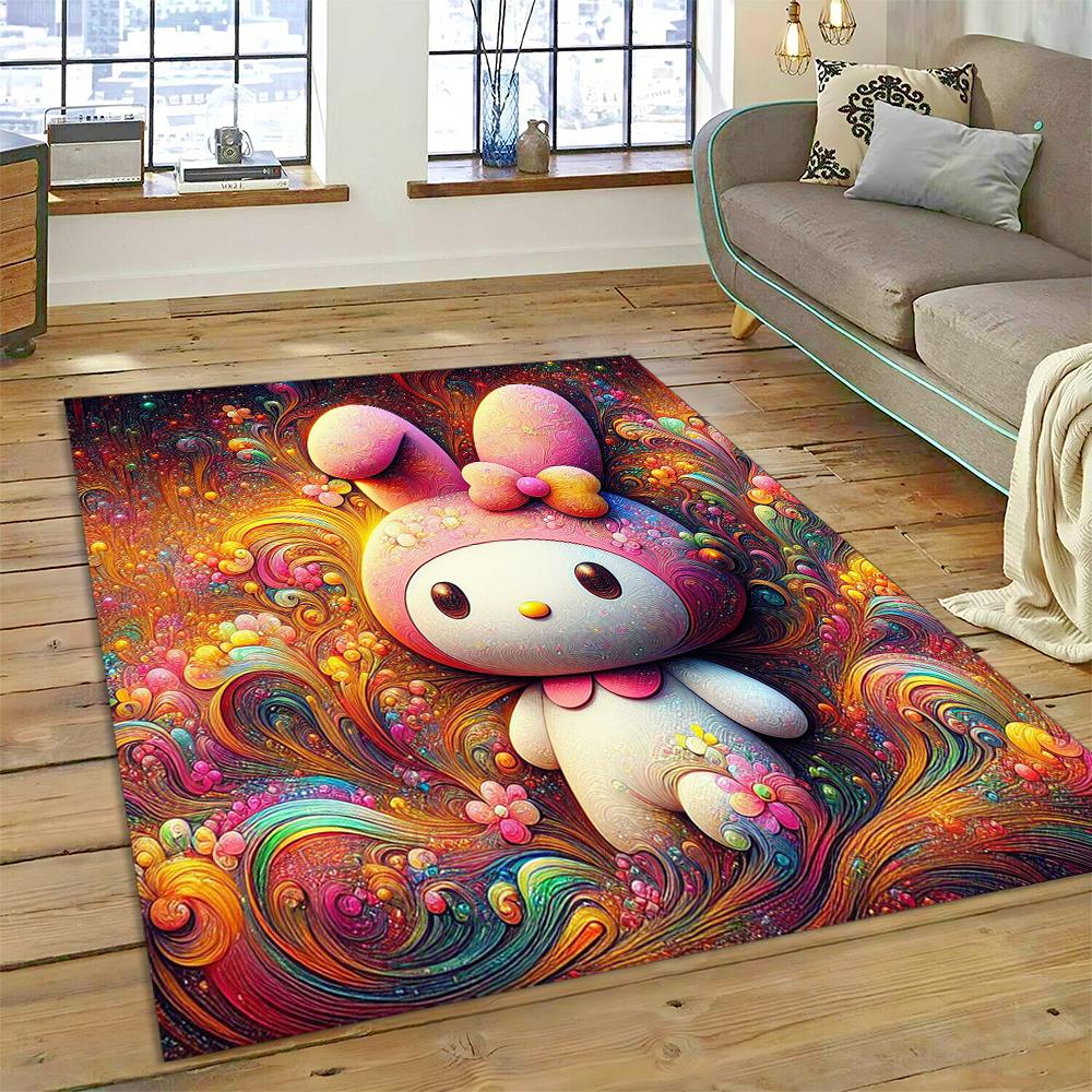 27 Style Cartoon Melody Melo Kawaii Sanrio Carpet Rug for Bedroom Living Room Home Sofa Decoration,kids Large Decor Floor Mat HD