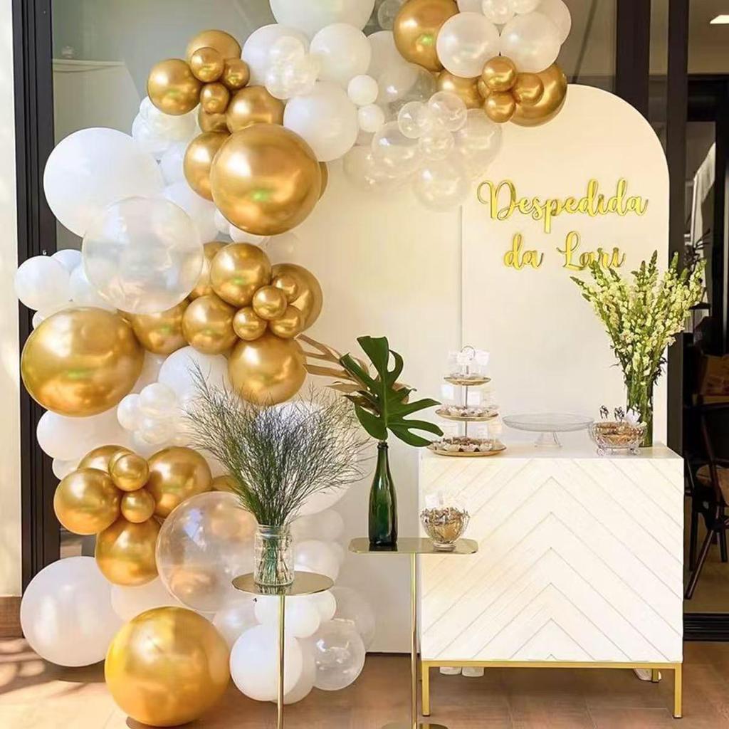 Conjunto de Balões Macarons Matte e Metálicos para Decorações de Festa de Aniversário Multicena