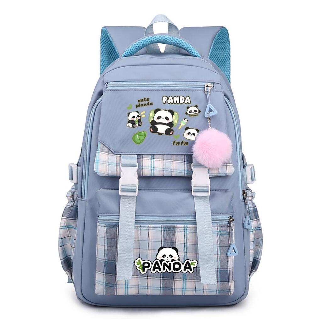 Panda Huahua schoolbag cute high-value junior high school students grades 3-6 cross-border large-capacity burden reduction backpack