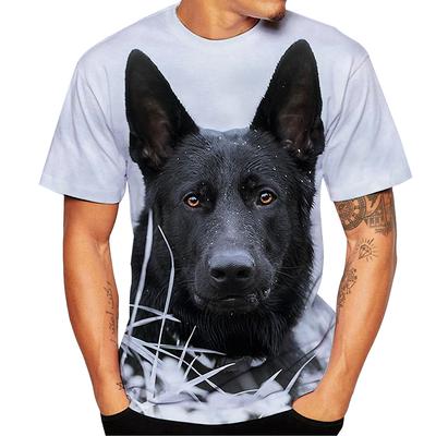 German Shepherd Dog Rottweiler T-Shirts Animal 3D Printed Streetwear Fashion Men's T-shirts