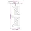 VidaXL Porte coulissante et kit de quincaillerie 80x210 cm pin massif 3332619