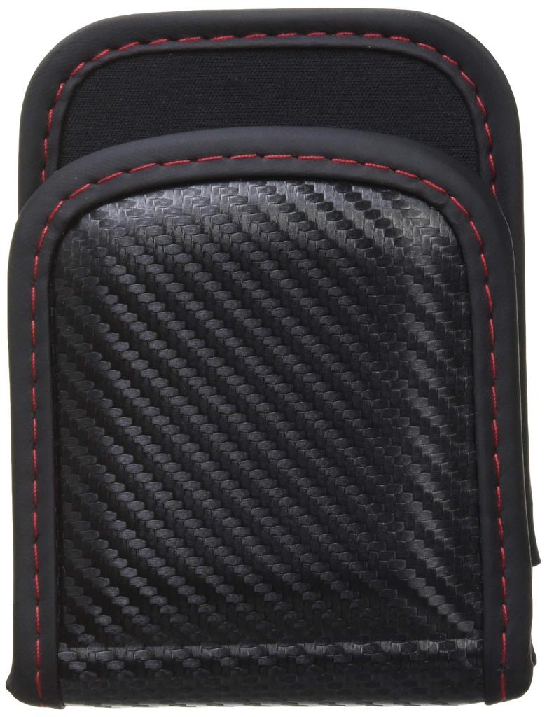 SEIWA W843 Car Pocket, Fitted Pocket, Small, Carbon Pattern, Black