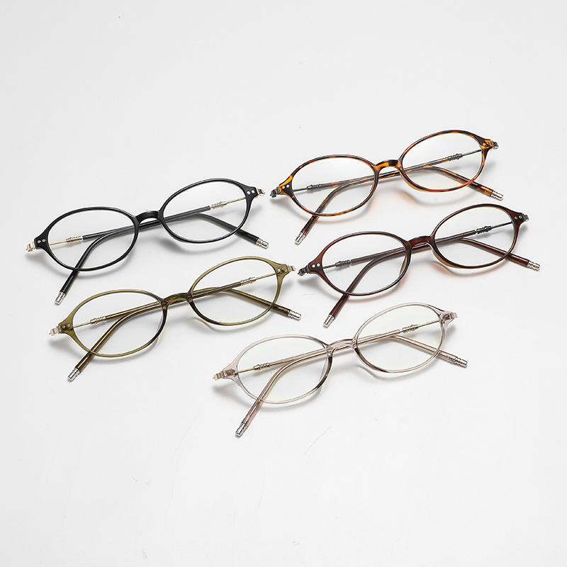 Fashionable Oval-Frame Photochromic Myopia Glasses High Definition Eye Protection Anti-Blue Light Eyewear Diopter 0 To -4.0
