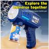 10 Hole Handheld Light Bubble Machine Fully Automatic Electric Bubble Gun Children's Toys Without Battery and Bubble Water