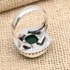 Faceted Green Onyx Gemstone Handmade Solid 925 Sterling Silver Ring Jewelry