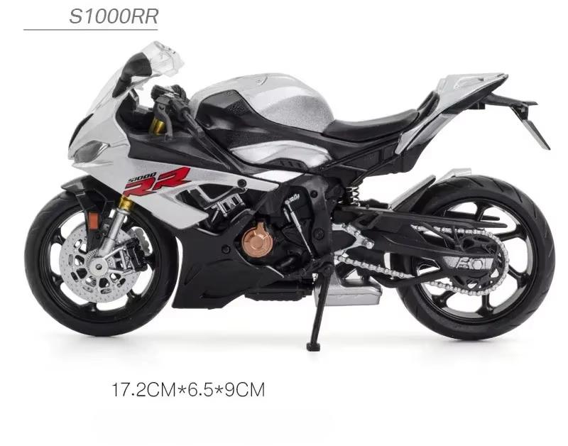 1:12 Yamaha Yzf-r1m Alloy Bmw S1000rr Motorcycle Toys Diecast Car Front Wheel Steering Rubber Tires Vehice For Boy Holiday Gifts