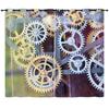 Industrial Wind Machinery Gear Rotation 3D Digital Printing Curtain Blackout Punching Can Be
