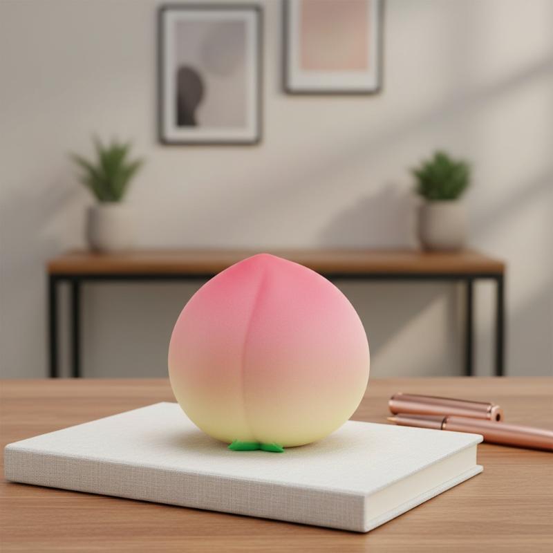 Soft Peach Fruit Squeeze Toy Slow Rising Stress Relief For Kids  Adults, Squeeze Anti-Anxiety Sensory Fidget Toy Daily Joy