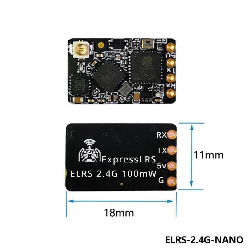 ELRS 2.4G Nano Micro Receiver Lightweight High Refresh Signal Module for Mini FPV Quadcopter Builds