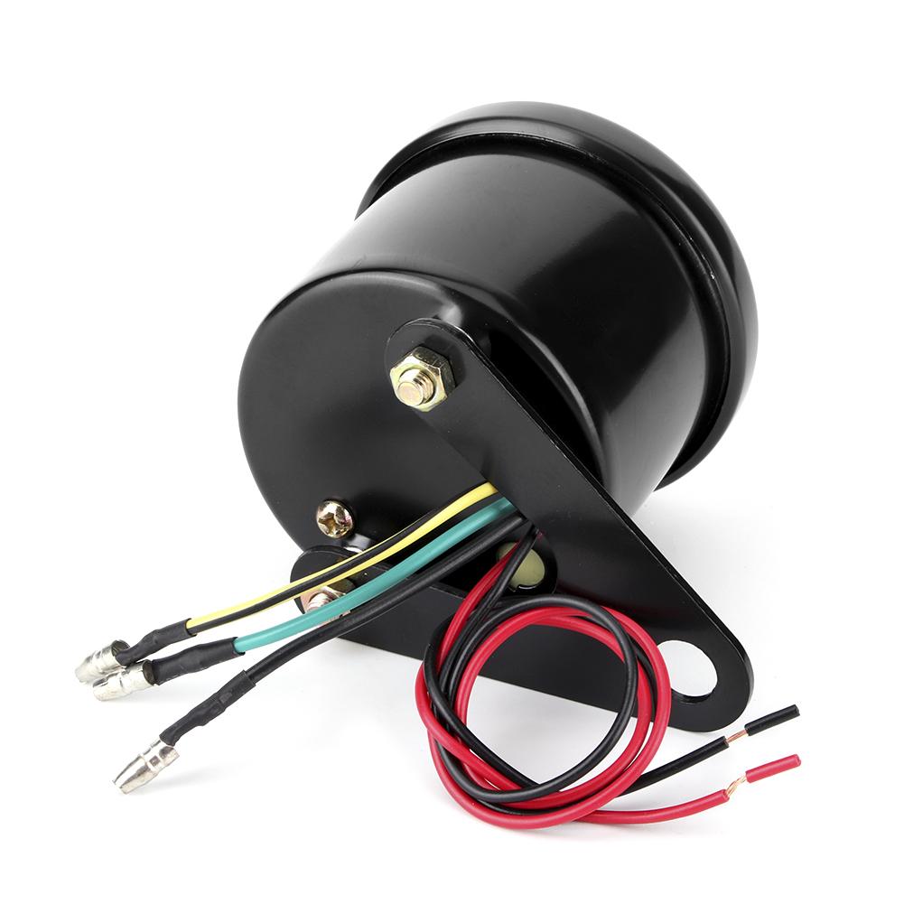 Universal 12V Vintage Motorcycle Tachometer Gauge LED Backlight Auto Accessory Black
