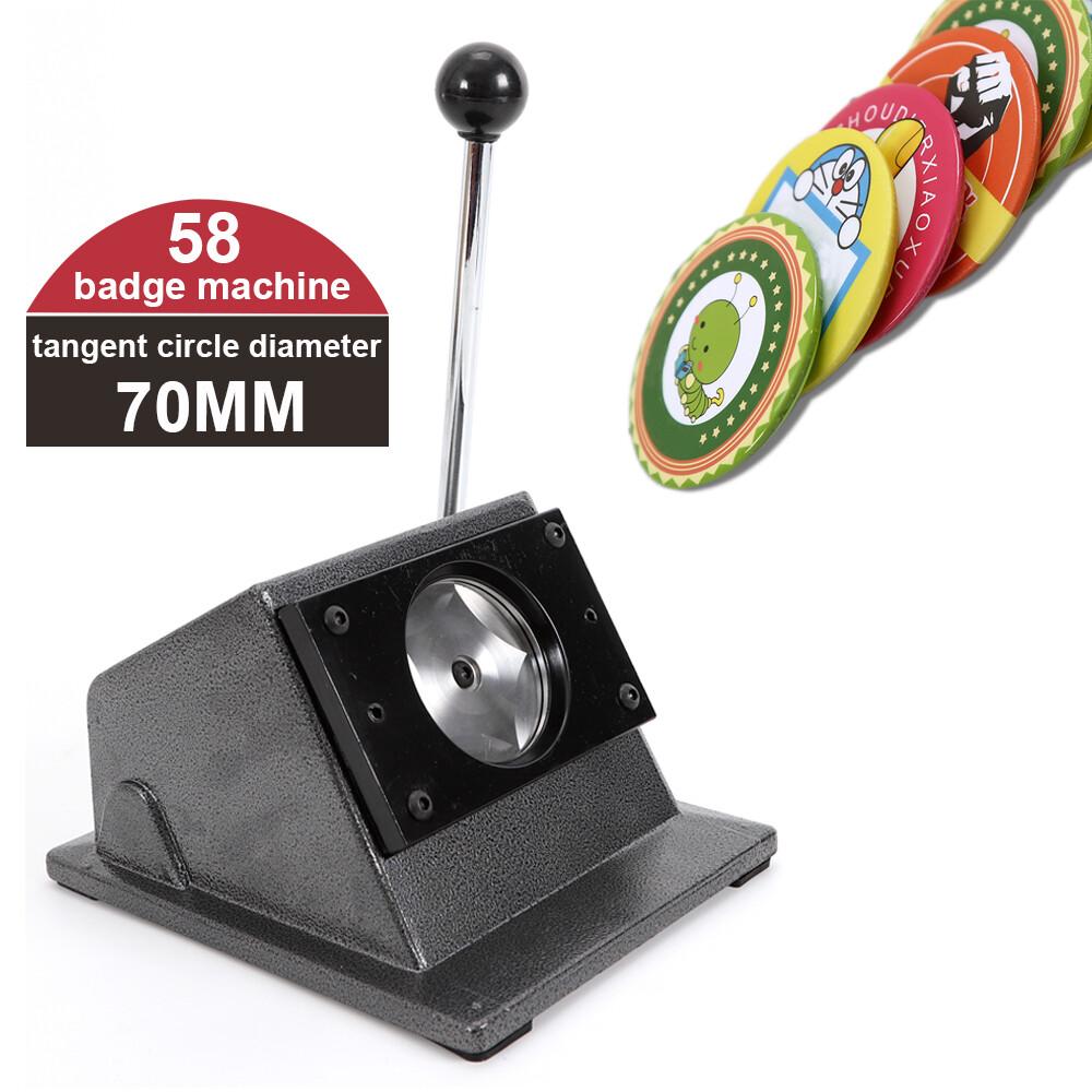 58mm Badge Button Maker Round Paper Cutter Manual Die Cutting Machine Graphic Punch for 500gsm Photo Paper