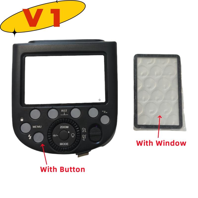 For Godox V1 Cover Shell With Button With Window Speedlite Flash Rear Back Cover Camera Detail Repair Replacement Parts