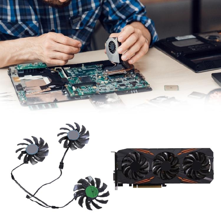 GPU Fan Efficient Cooling Fan with 4Pin Connection For GTX1060 1070 1080 Quiet and Effective Heat Dissipation T128010SU